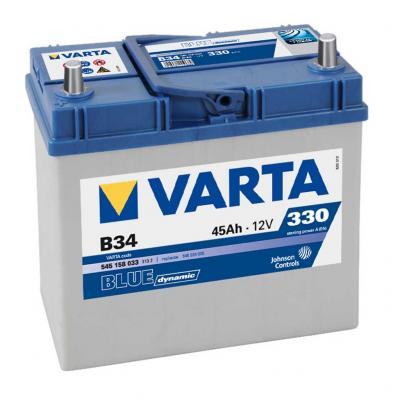 Varta Blue Dynamic B34 akkumulátor, 12V 45Ah 330A B+ Japán vastag sarus